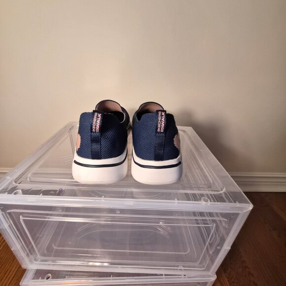 Skechers Women GO Walk Navy Sneakers, Size 7.5 - Picture 10 of 12